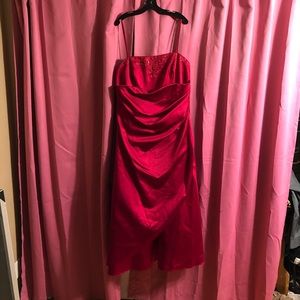 Prom/Formal Gown Red Satin Size 20